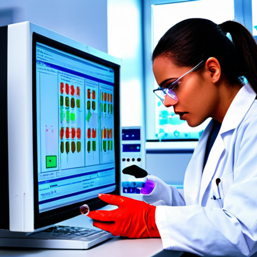**

A brightly lit, modern clinical laboratory filled with sophisticated automated analyzers. A focused clinical laboratory scientist in a lab coat is carefully examining data displayed on a computer screen, with vials of blood samples nearby. The overall impression should be one of precision, technology, and dedication to patient care.

**