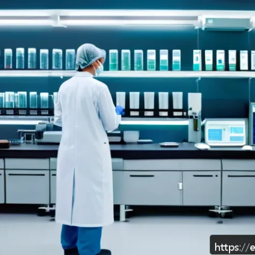 임상병리사 병원별 연봉 비교 - A detailed, realistic depiction of a Clinical Laboratory Scientist working in a high-tech academic m...