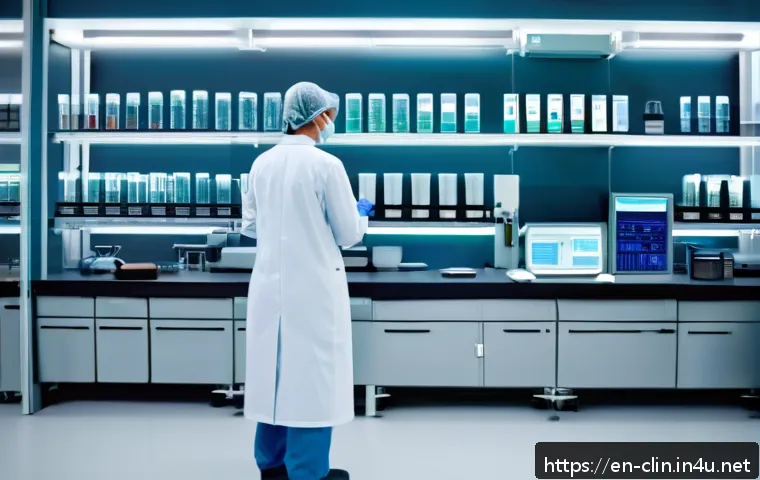 임상병리사 병원별 연봉 비교 - A detailed, realistic depiction of a Clinical Laboratory Scientist working in a high-tech academic m...